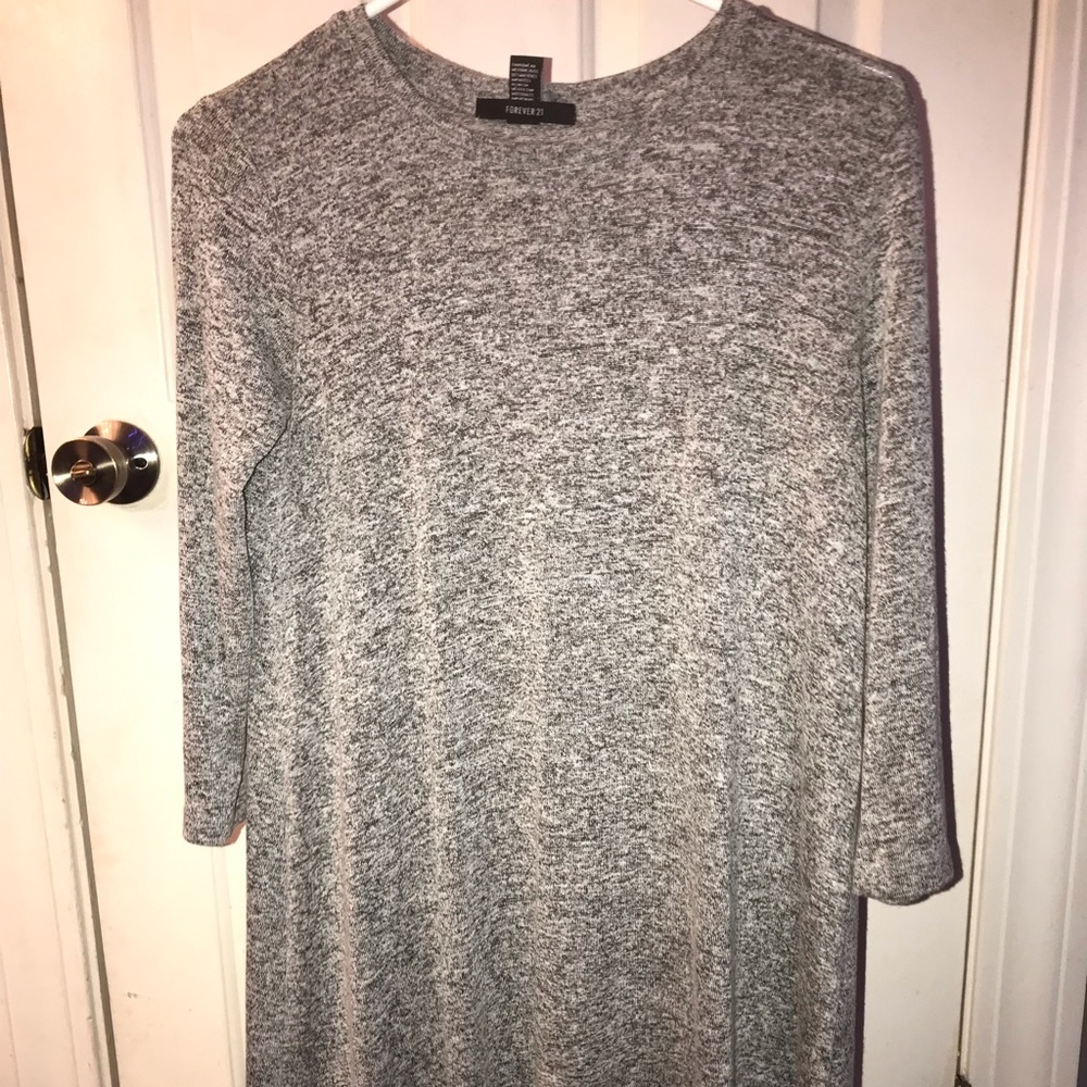 Grey Quarter Sleeve Dress